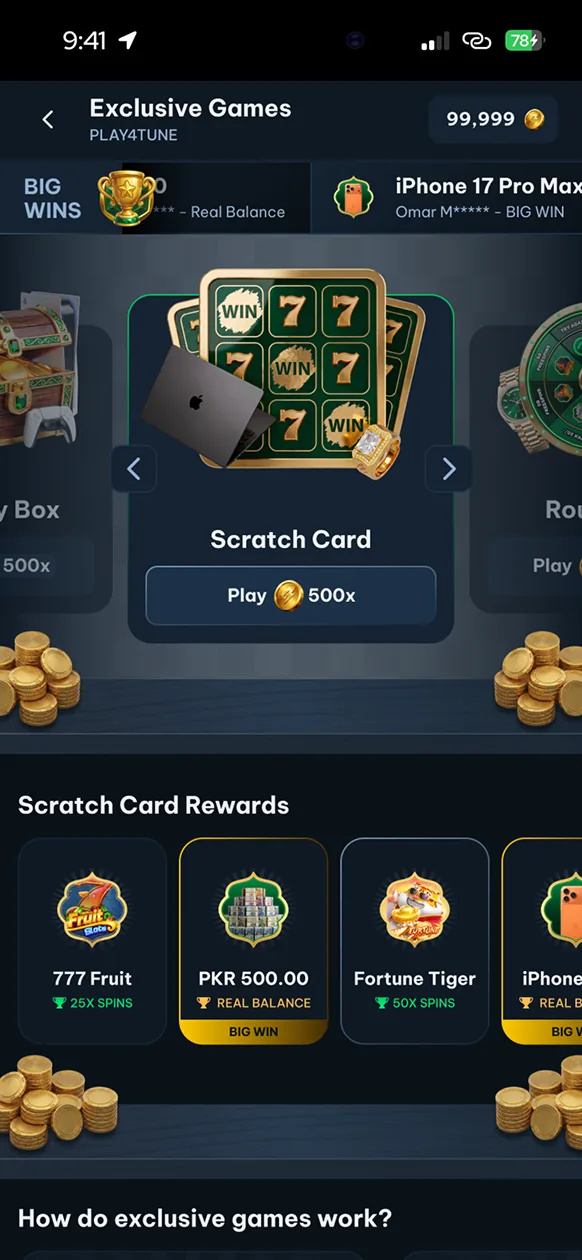 Scratch Card: Purchase
