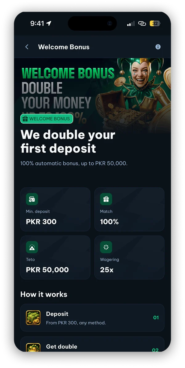 Welcome Bonus — mobile