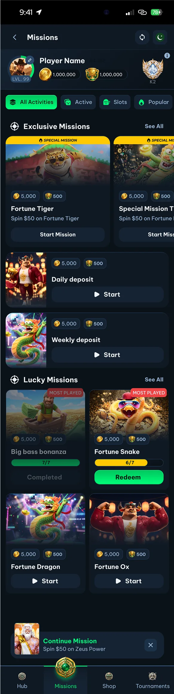 Missions: Missions