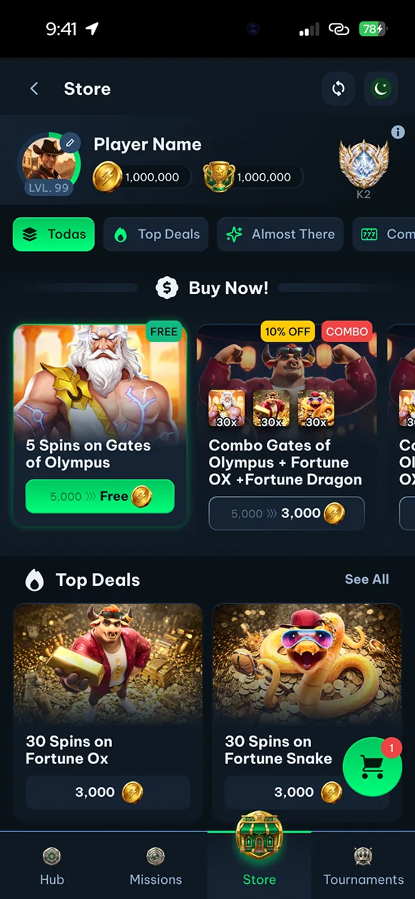 Store: Cart widget